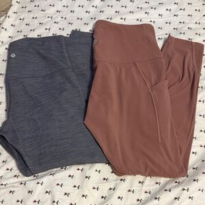 BUNDLE lululemon athletica High-Rise Leggings in Rust and Charcoal Heather